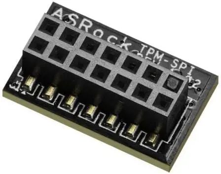 Asrock (TPM-SPI) TPM Module, 14-1 TPM Header, SPI Interface, Family 2.0, Level 00, Revision 01.16