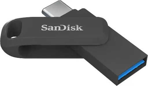 SanDisk Ultra Dual Drive Go, USB Type-C 128GB Flash Drive (USB-C Memory stick for Android smartphone, Tablets and Mac, up to 400 MB/s, Reversible USB Type-C and USB Type-A connectors) Black