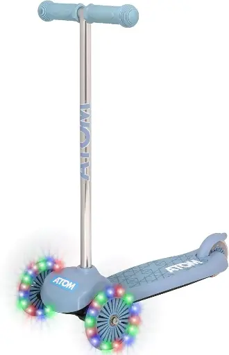 ATOM Light-UP Move 'N' Groove Childrens Scooter | 3 Wheeled Tri Scooter | Tilt To Turn Steering Three Wheeled Toddler Scooter With Light Up Wheels | Kids Push 3 Wheeled Scooter | Aged 2-5