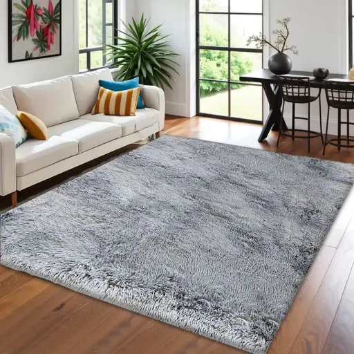 Fluffy Rugs Large Shaggy Rug Bedroom Living Room Anti Slip Soft Carpet Floor Mat